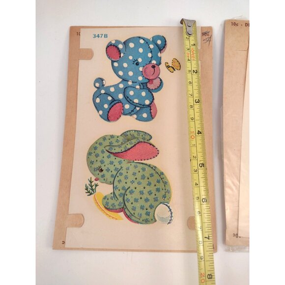 Vintage Duro Decal Transfers Set Of 3 Cute Animal Designs Nursery Children Retro - Picture 3 of 7